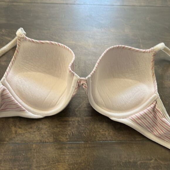 Victorias Secret vintage push up bra striped signature straps Sz-34D - Picture 8 of 9